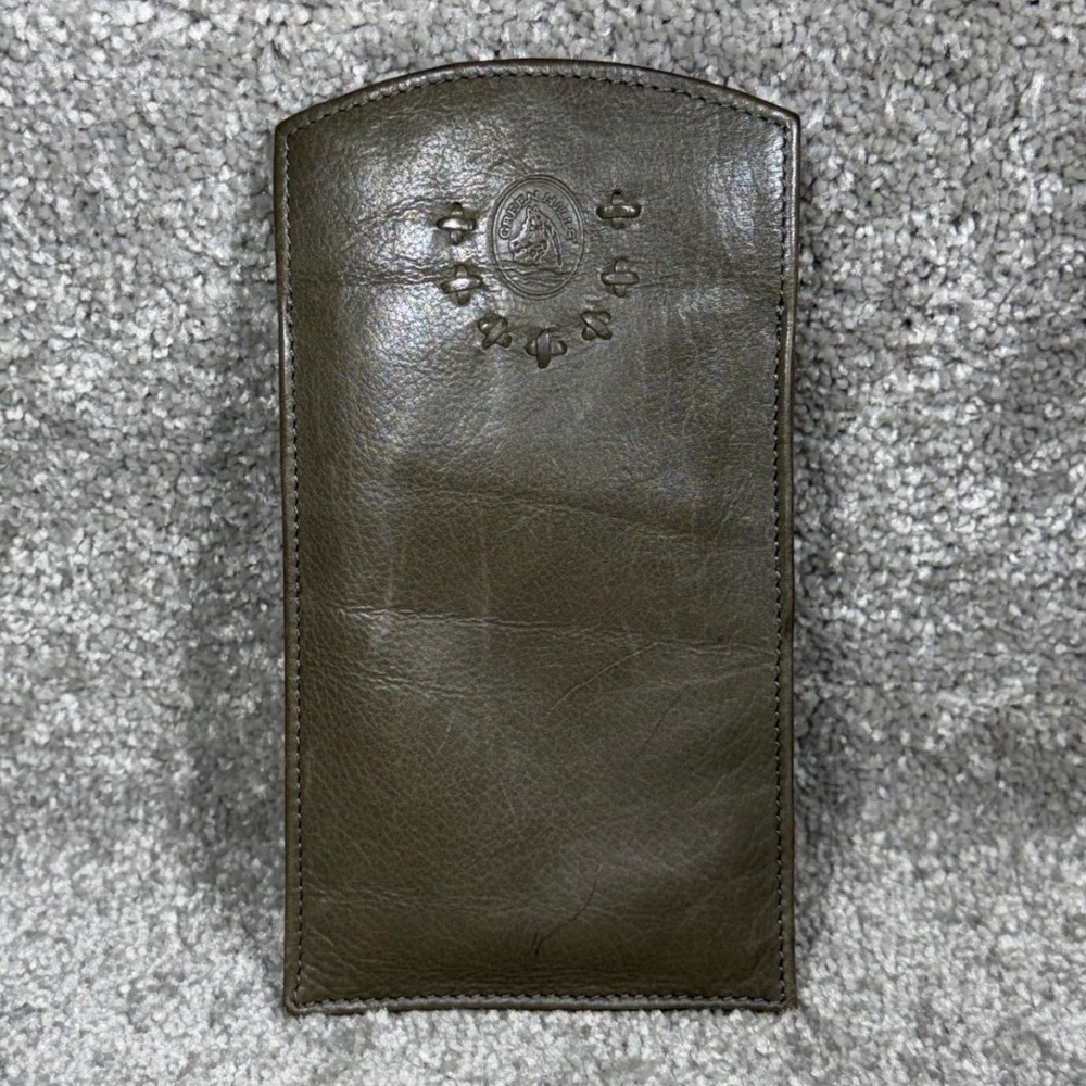Vintage Green Hills Eyeglasses Case Calfskin Leather Equestrian